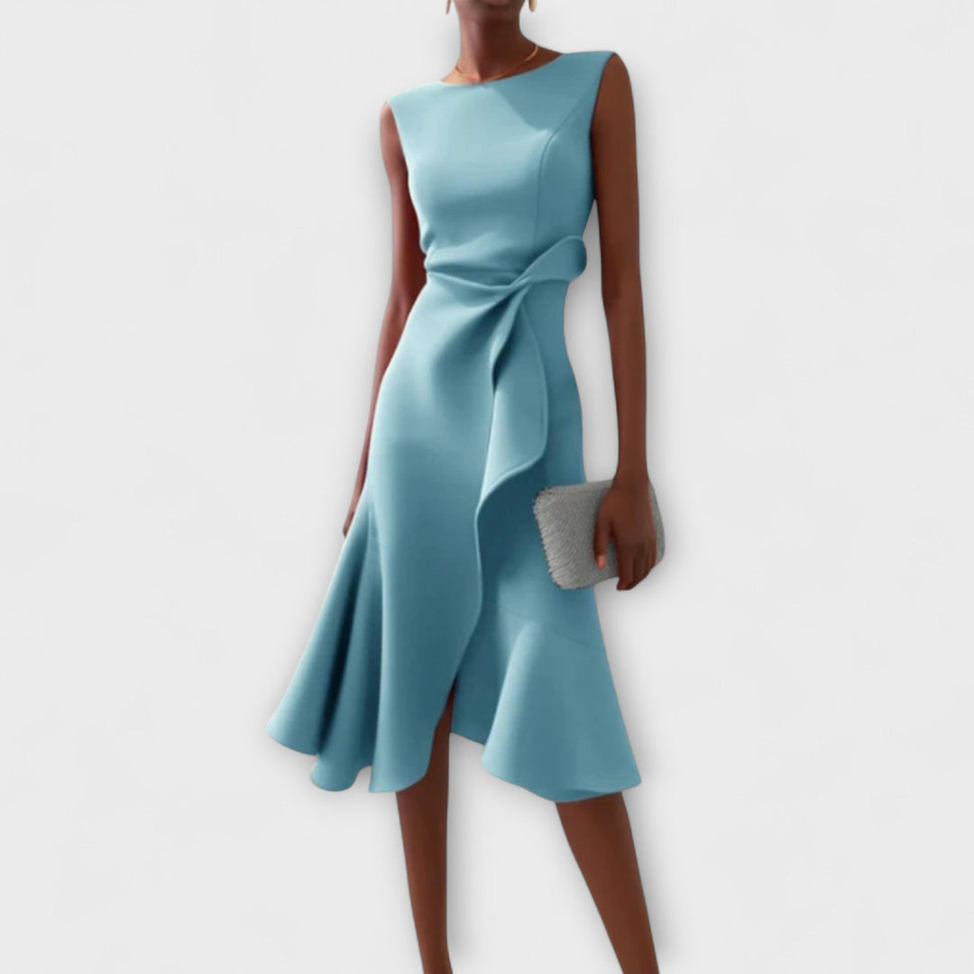 Robe midi élégante pour femmes – Design asymétrique pour des occasions spéciales