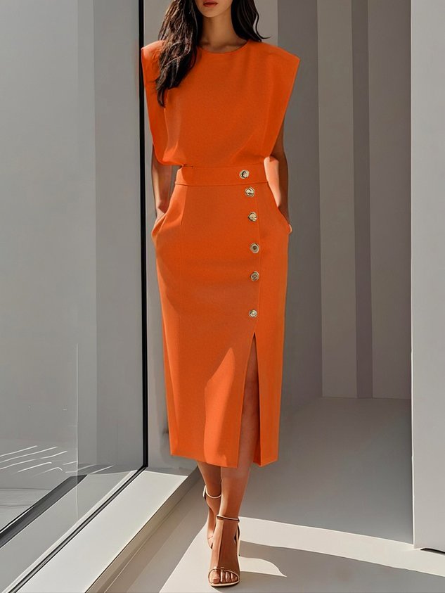 Robe midi élégante pour femmes – Style intemporel pour toutes les occasions