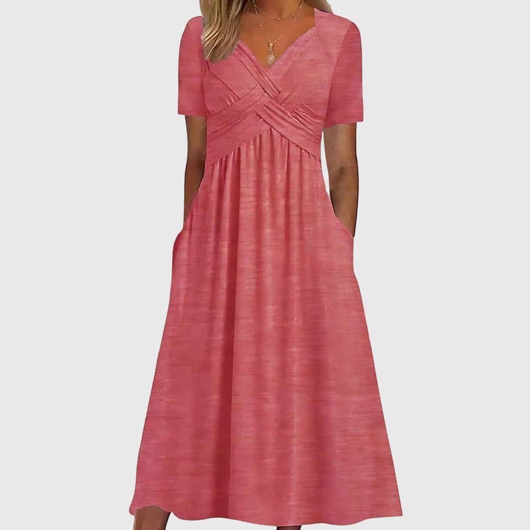 Robe midi élégante pour femmes avec contrôle du ventre – Parfaite pour toutes les occasions