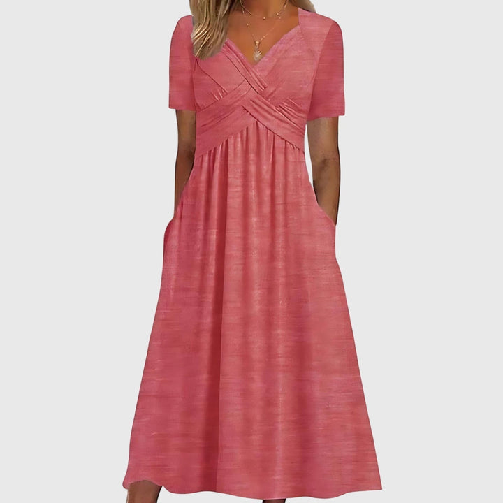 Robe midi élégante pour femmes avec contrôle du ventre – Parfaite pour toutes les occasions