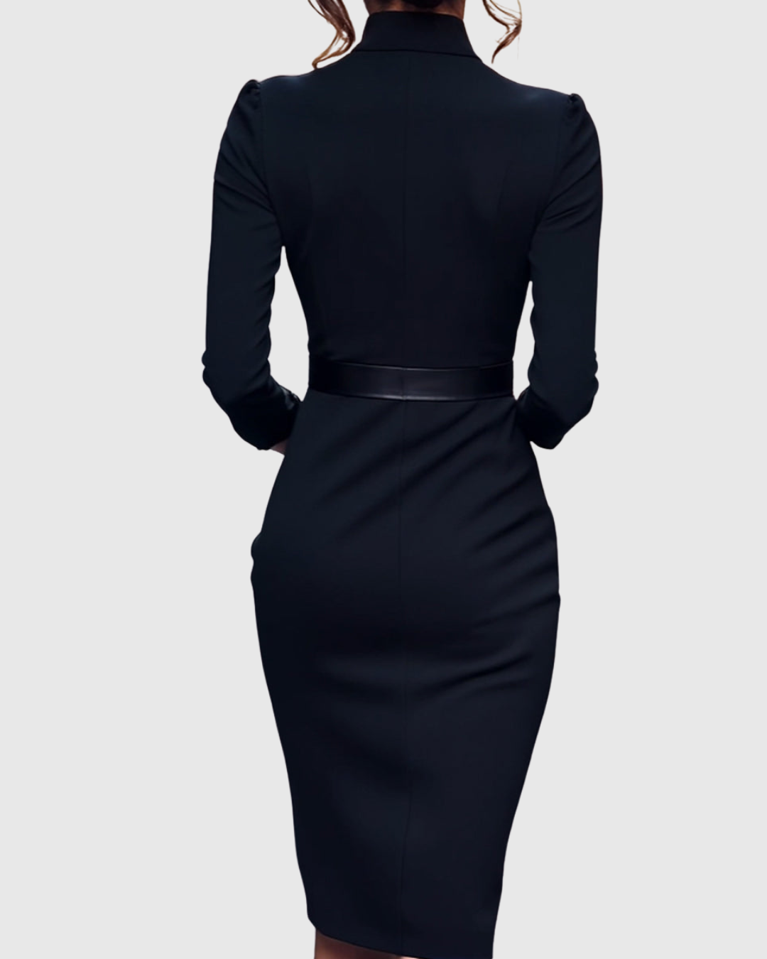 Robe midi élégante avec décolleté croisé pour femmes - Polyvalente et Stylée