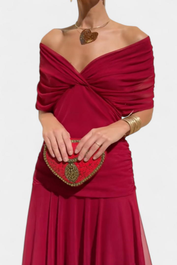 Robe de Soirée Longue Élegante Sans Épaules pour Femmes – Élégance Intemporelle pour Occasions Spéciales