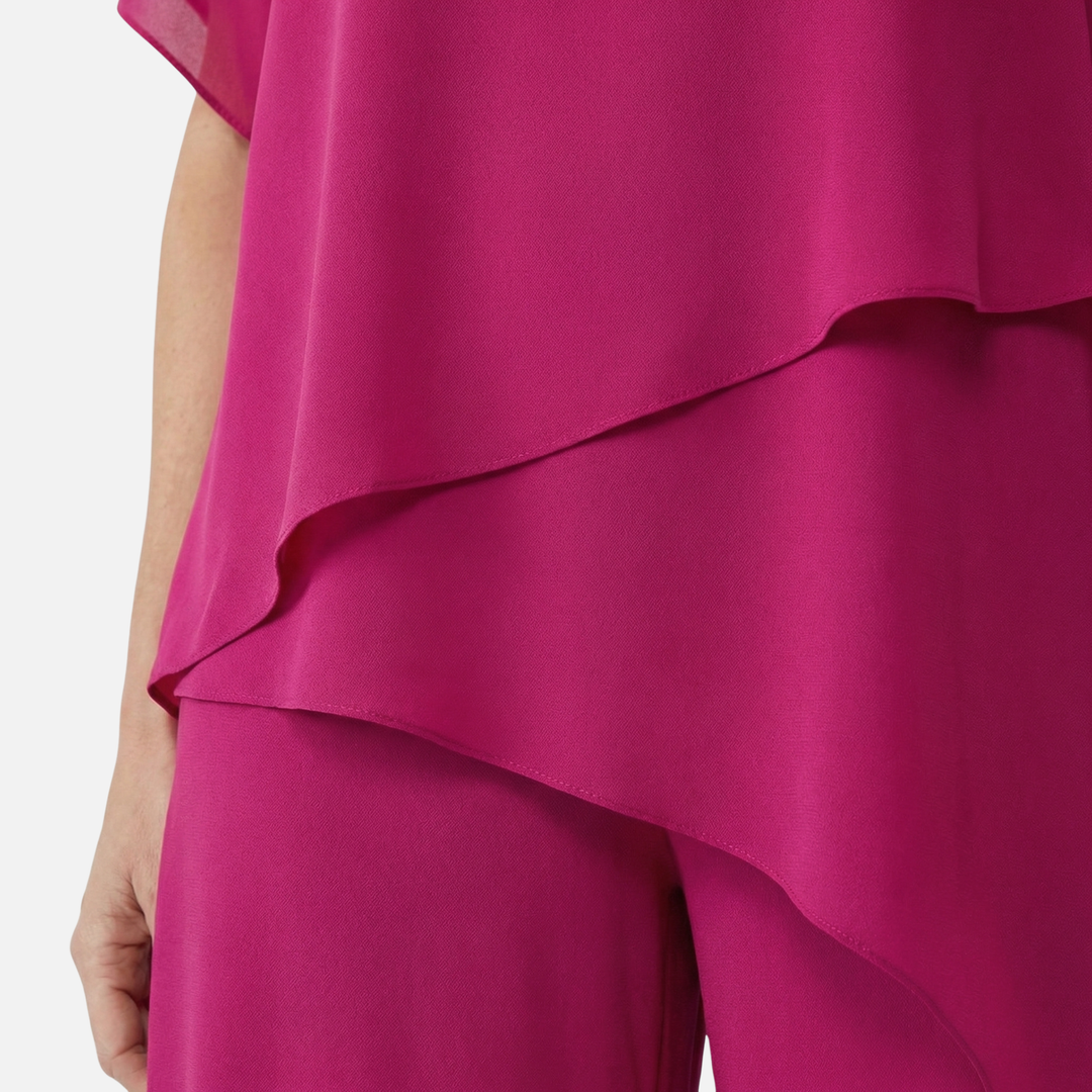 Dörte | Ensemble Élégant pour Femmes Pantalon Palazzo Drapé Haut – Ensemble Palazzo Élégant
