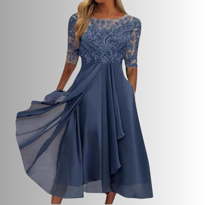 Robe Élégante en Dentelle pour Femmes – Robes Festives pour Invitées de Mariage et Occasions Spéciales