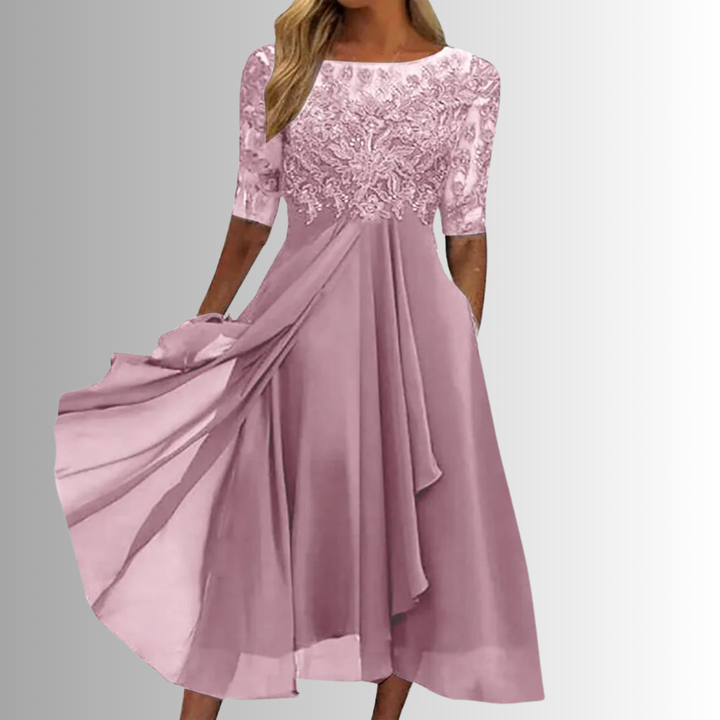 Robe Élégante en Dentelle pour Femmes – Robes Festives pour Invitées de Mariage et Occasions Spéciales