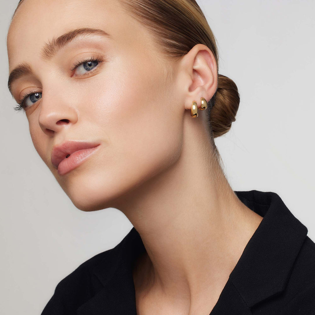 Boucles d'oreilles en forme de créole dorées