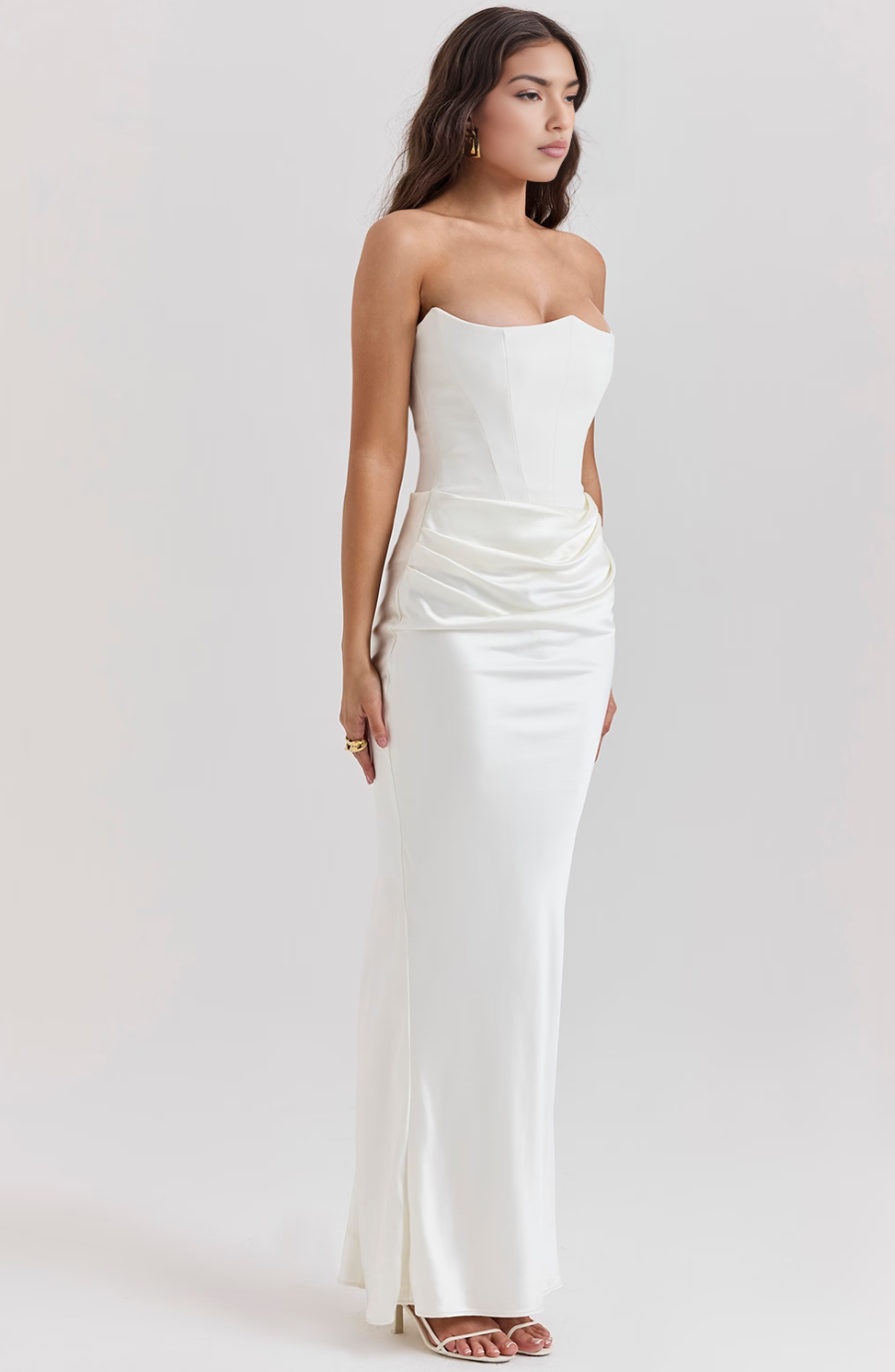Robe Maxi Bodycon Corset Sans Manches pour Femmes