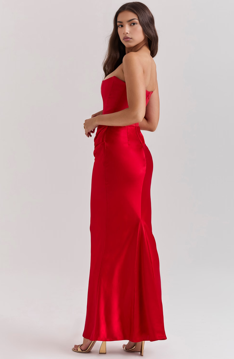 Robe Maxi Bodycon Corset Sans Bretelles pour Femmes