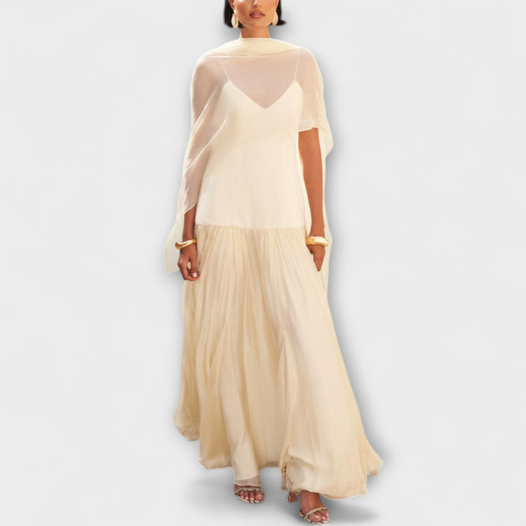 Sorayne – Robe maxi fluide en jaune beurre