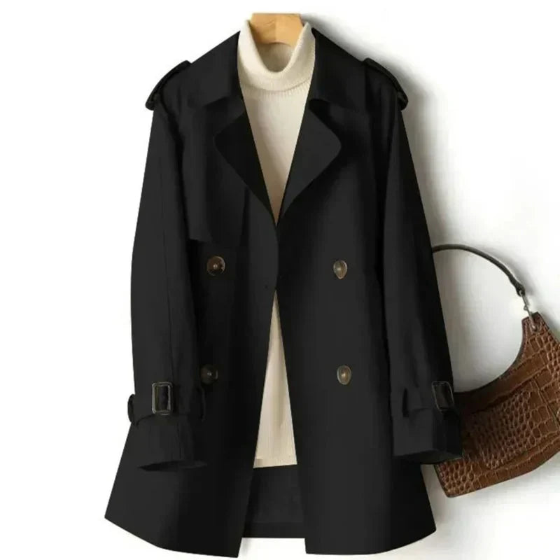 Trench-coat classique à double boutonnage pour femmes | Décontracté