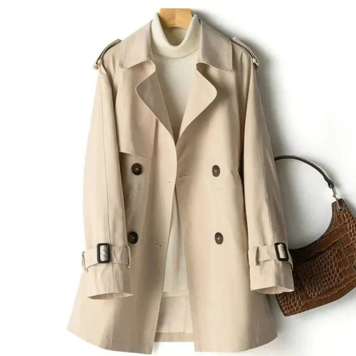Trench-coat classique à double boutonnage pour femmes | Décontracté