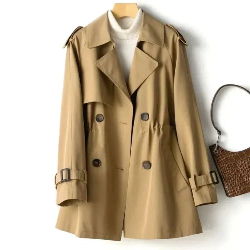 Trench-coat classique à double boutonnage pour femmes | Décontracté