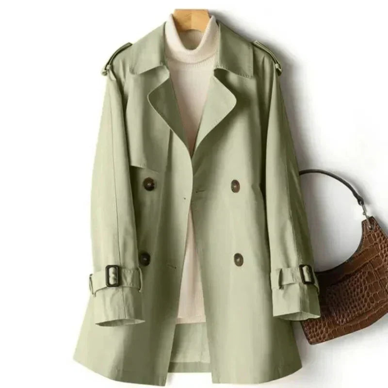Trench-coat classique à double boutonnage pour femmes | Décontracté