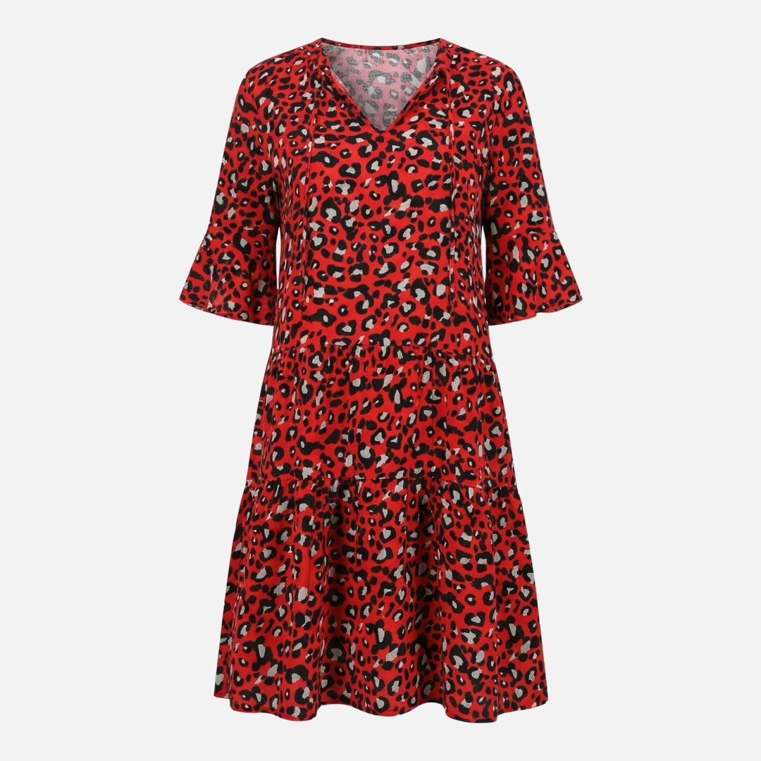 Waltraud | Robe Midi Fluide pour Femmes à Imprimé Léopard – Robe Midi Leo