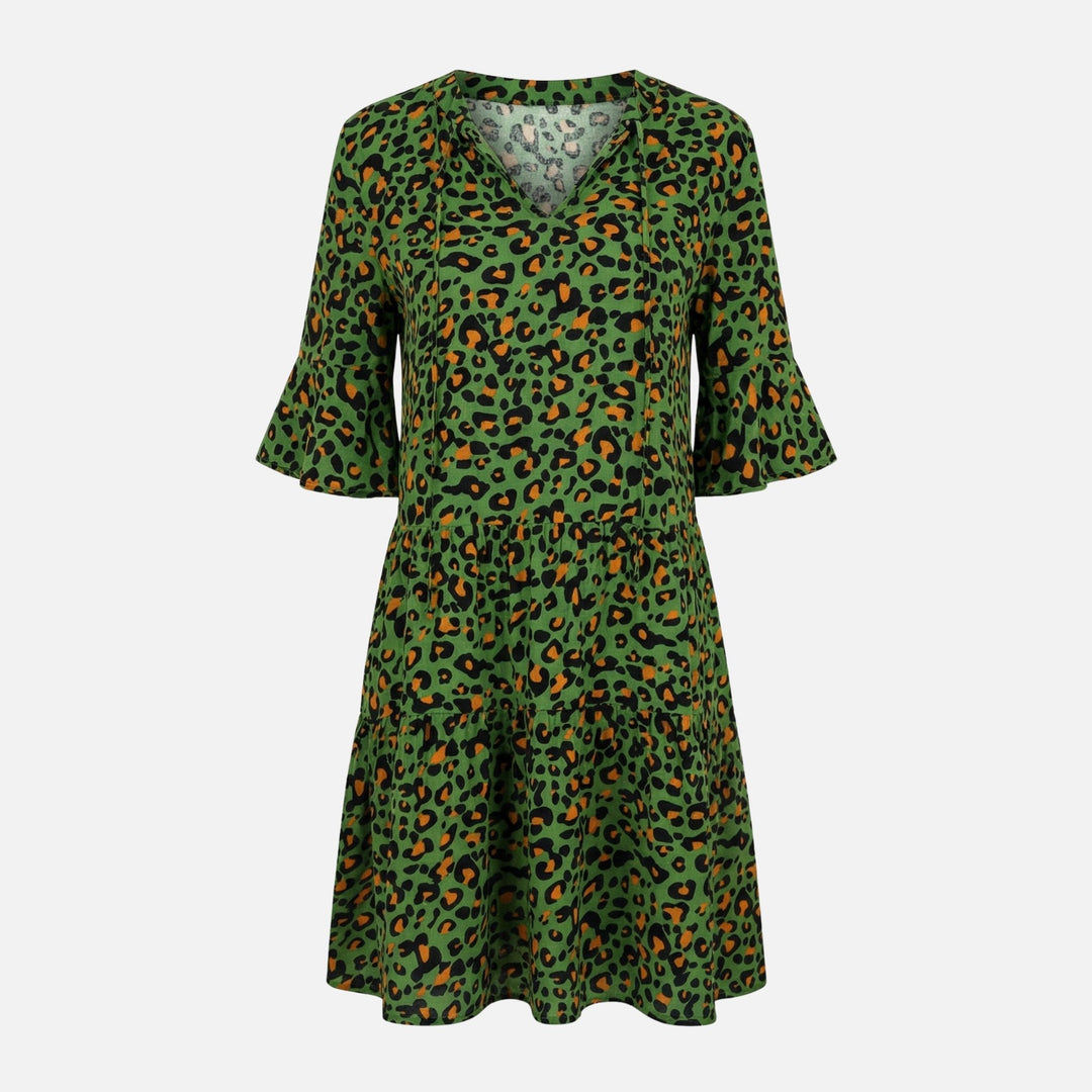 Waltraud | Robe Midi Fluide pour Femmes à Imprimé Léopard – Robe Midi Leo