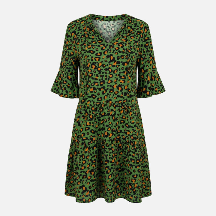 Waltraud | Robe Midi Fluide pour Femmes à Imprimé Léopard – Robe Midi Leo