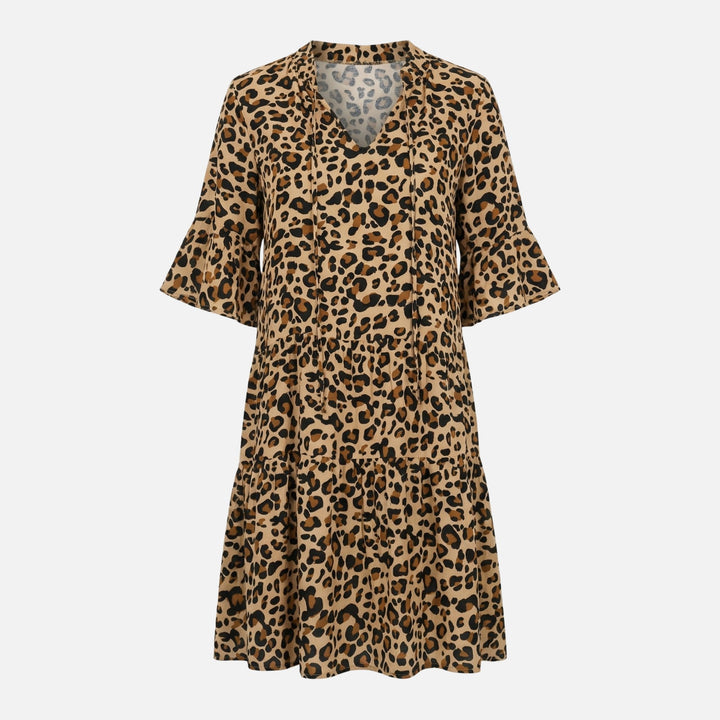 Waltraud | Robe Midi Fluide pour Femmes à Imprimé Léopard – Robe Midi Leo