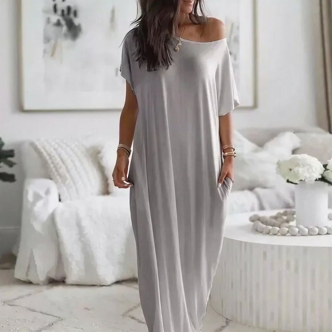 Robe Maxi Daphne™ avec décolleté large et poches latérales