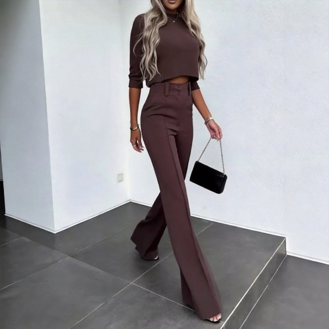 Ensemble Nina™ avec crop-top à col montant