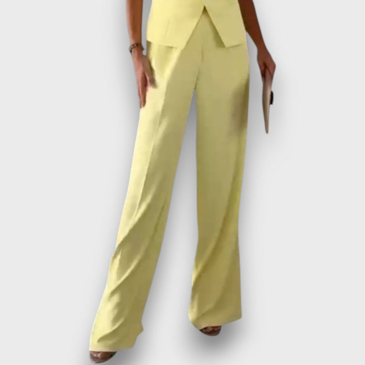 Milia – Tailleur pour femme avec gilet et jambes larges