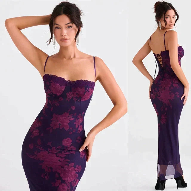 Fiona - Robe Maxikleid à Motif Floral