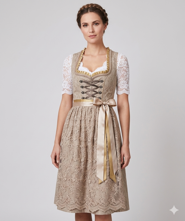 Jessica | Femmes Dirndl traditionnel à corsage lacé