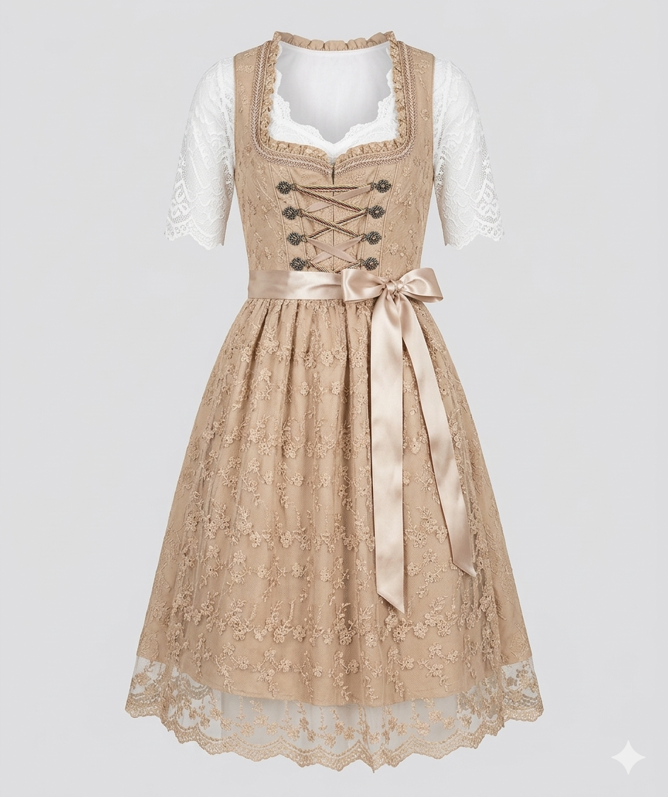 Jessica | Femmes Dirndl traditionnel à corsage lacé
