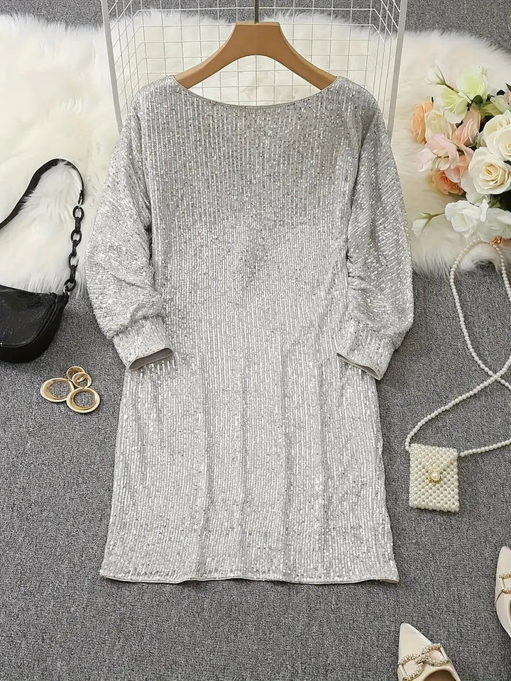 Marina | Robe Mini Brillante à Bretelles