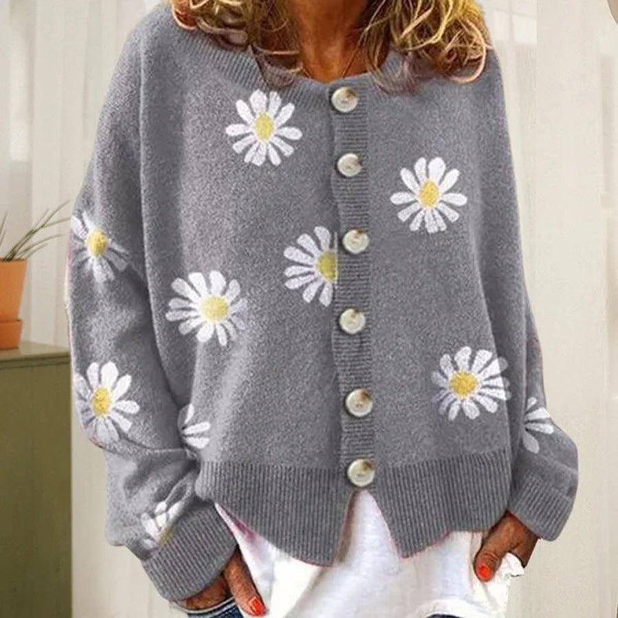 Cardigan Femme avec Imprimé Floral | Décontracté