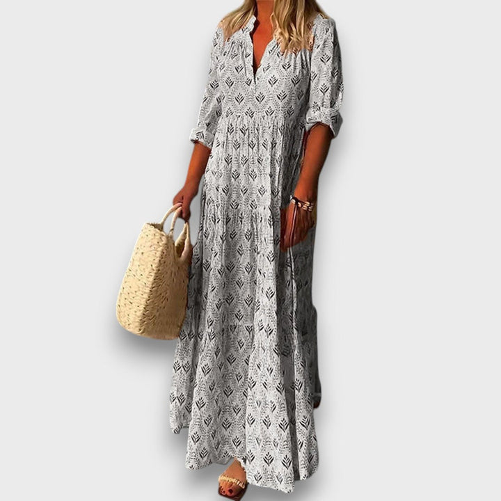 Seriva – Robe maxi fluide avec une touche ethnique raffinée