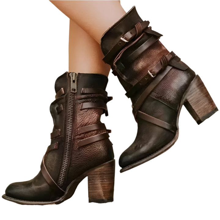 Bottes Cheville Aurelia pour Femmes – Talons inspirés du vintage