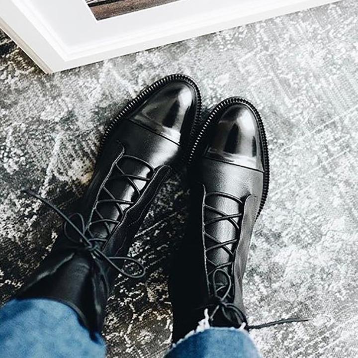 Saffron - Bottes pour femmes en cuir verni