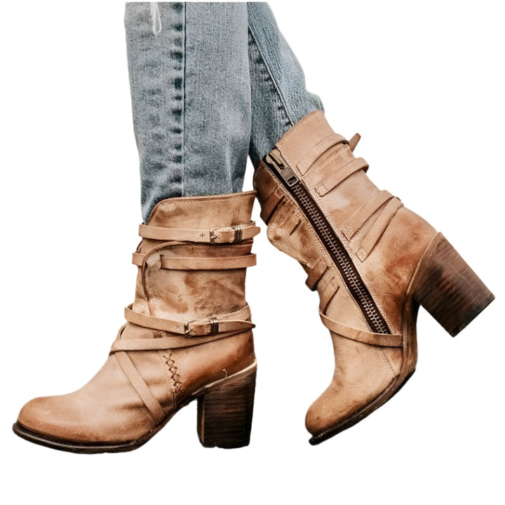 Bottes Cheville Aurelia pour Femmes – Talons inspirés du vintage