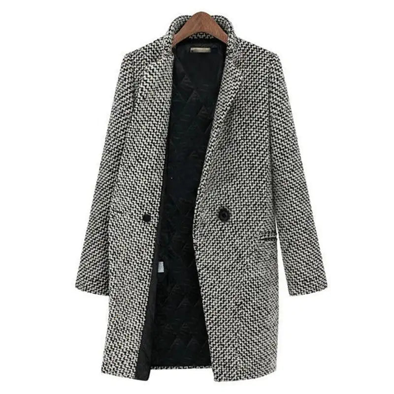 Manteau à chevrons élégant, moderne et flatteur pour femmes