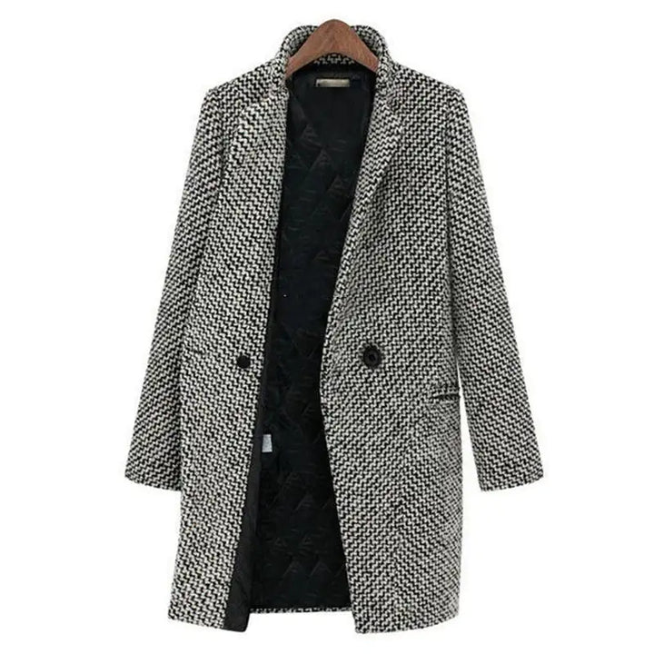 Manteau à chevrons élégant, moderne et flatteur pour femmes