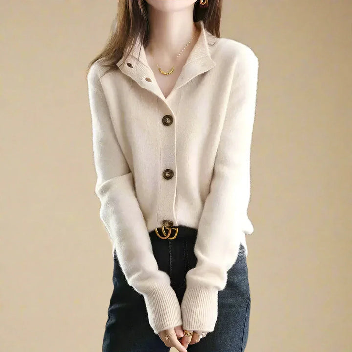 Yara | Gilet pour femmes inspiré du vintage avec col montant