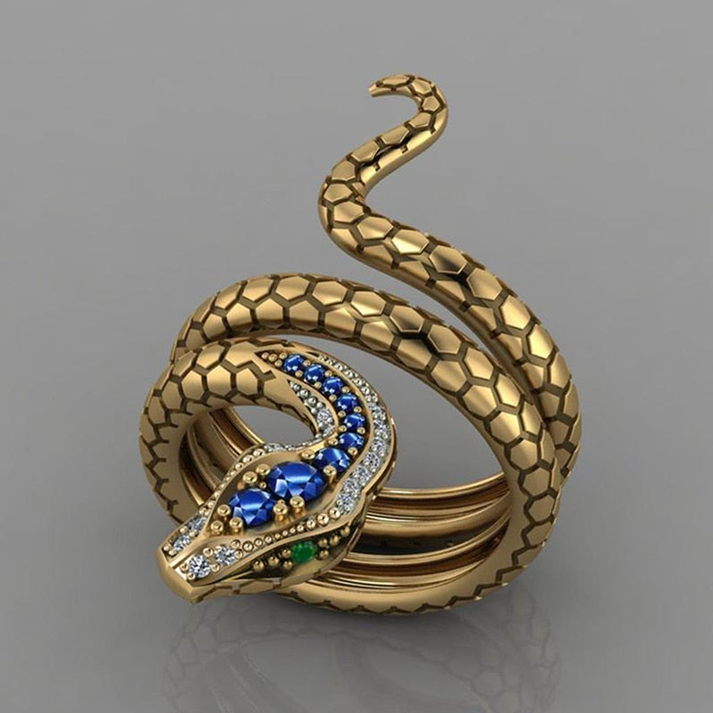 Bague en Python Doré