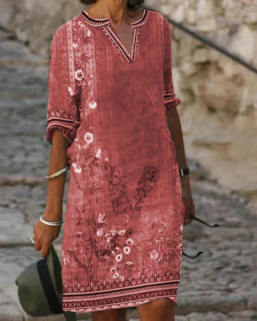 Zara | Robe courte avec motif floral rétro