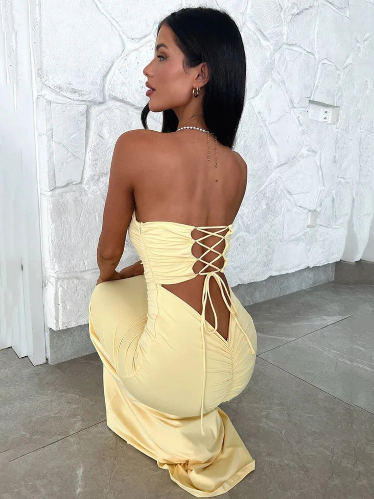 Angelika | Robe Mini Bodycon Sans Bretelles