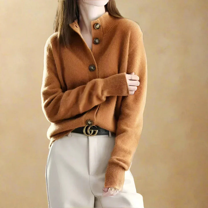 Yara | Gilet pour femmes inspiré du vintage avec col montant