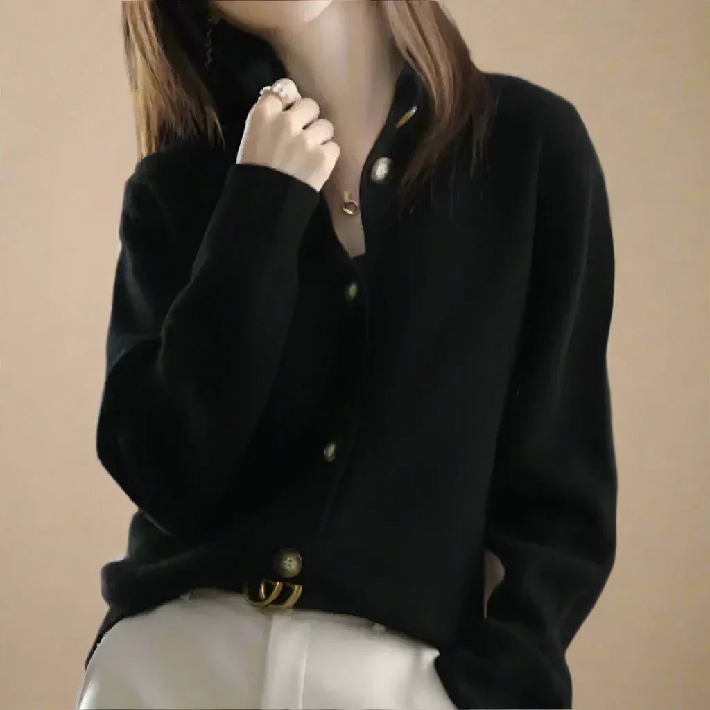 Yara | Gilet pour femmes inspiré du vintage avec col montant