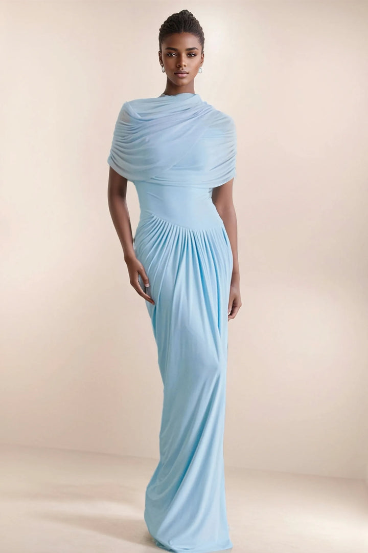 Sabrina | Robe Maxi Drapée Longue Femme