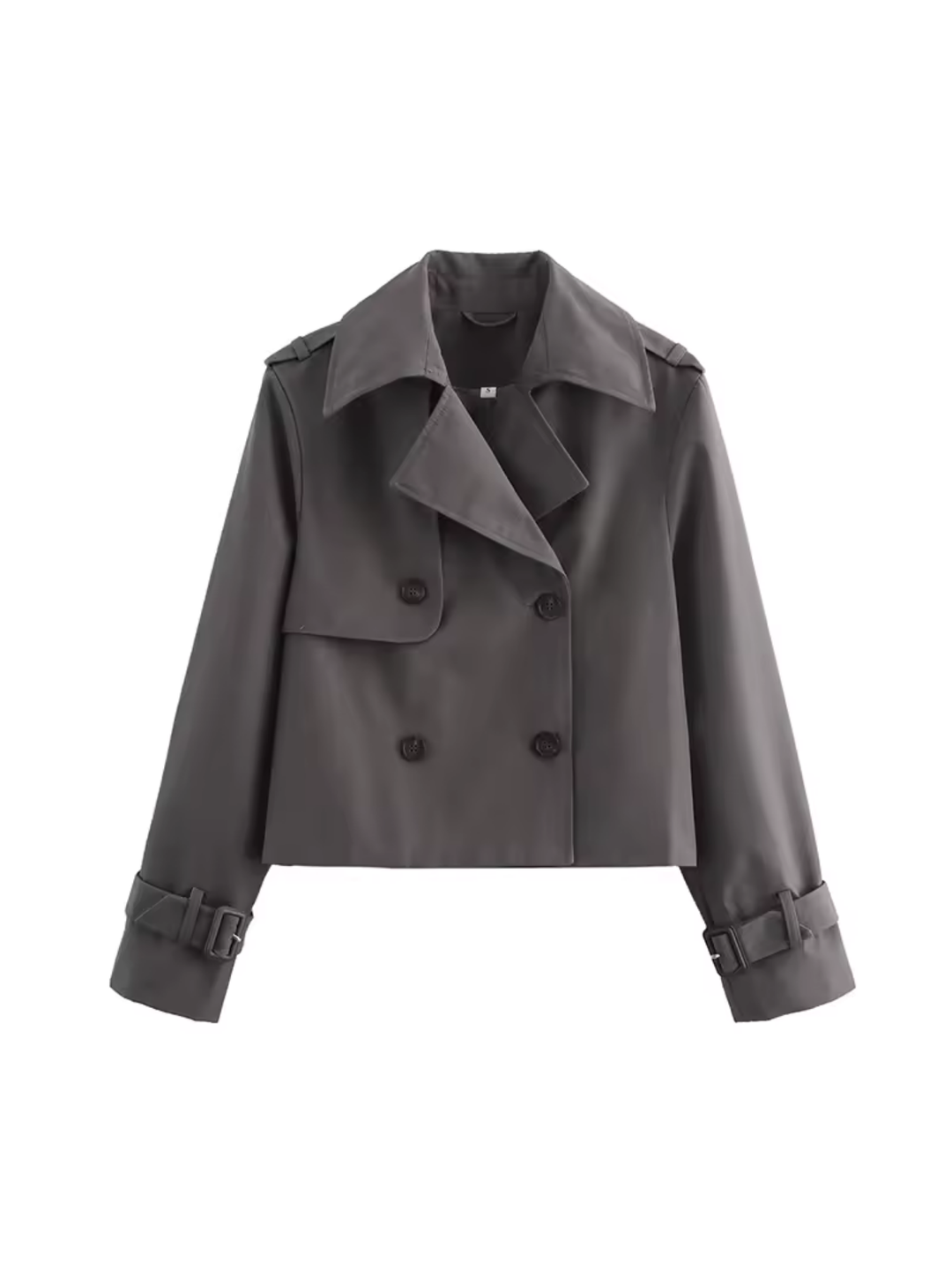 Manteau trench pour femmes avec col à revers et poignets à ceinture