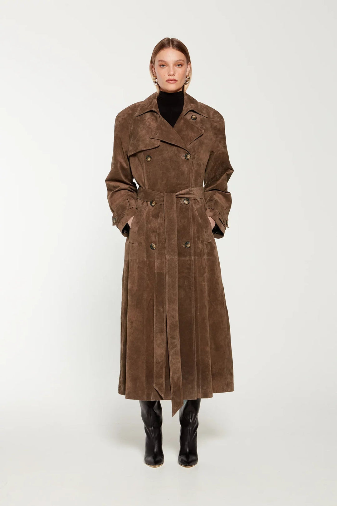 Bozena | Manteau Long pour Femme au Design Faux Intemporel