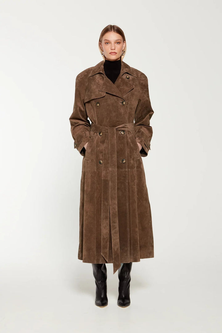 Bozena | Manteau Long pour Femme au Design Faux Intemporel