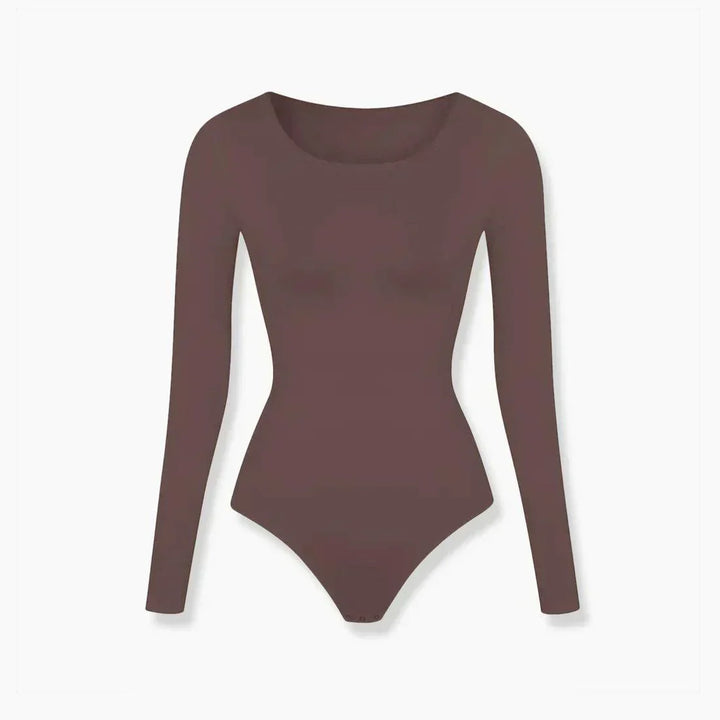 BODY À MANCHES LONGUES, TAILLE SERRÉE