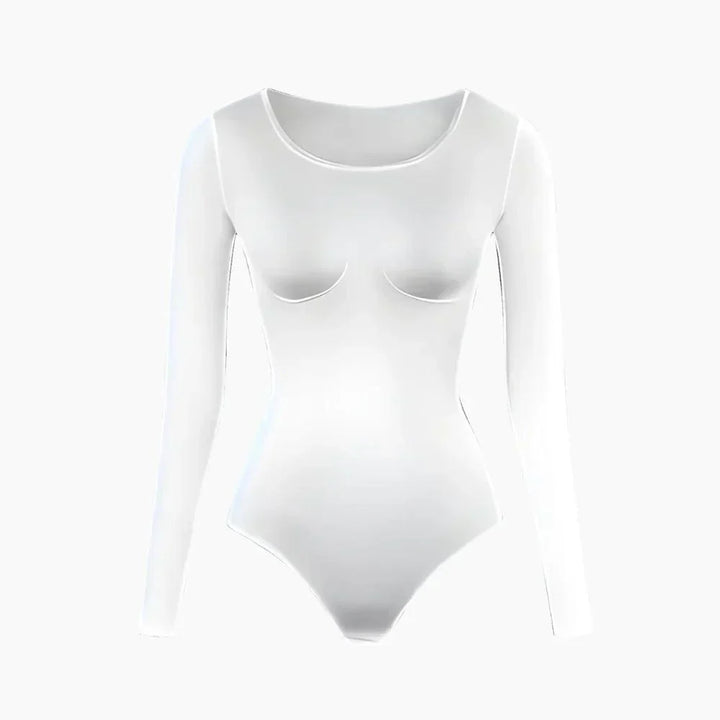 BODY À MANCHES LONGUES, TAILLE SERRÉE