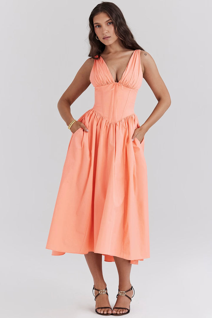 Elodie | Robe de demoiselle d'honneur drapée
