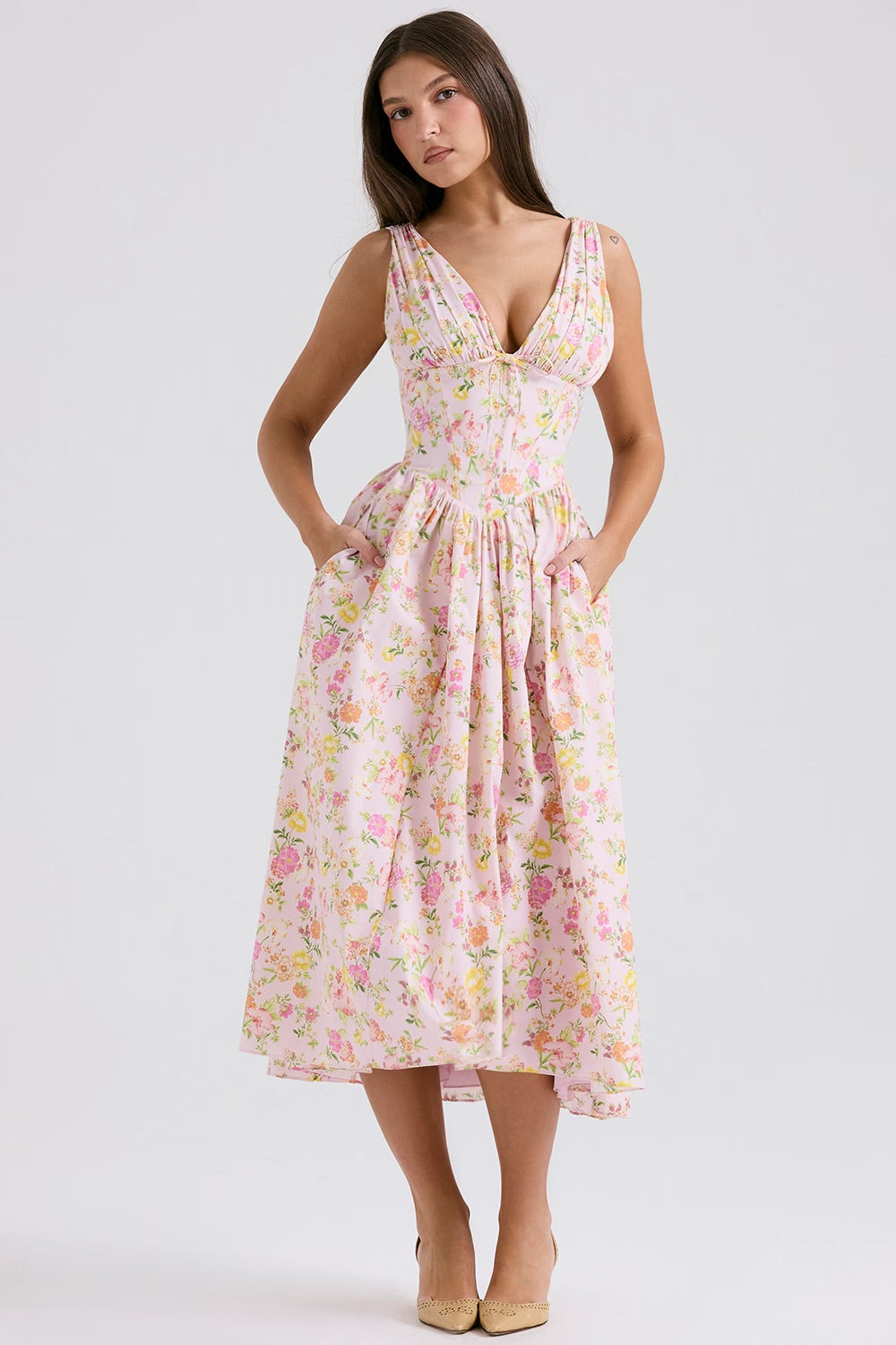 Elodie | Robe de demoiselle d'honneur drapée