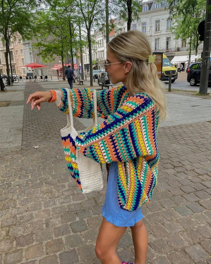 Daria | Veste en tricot colorée et ludique pour femmes